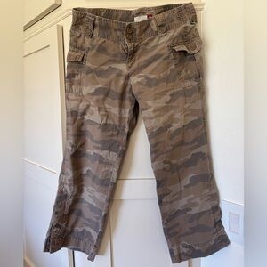 Y2K Low Waist Camo Cargo Capris